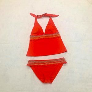 La Blanca Smocked Tankini Set Sz 6